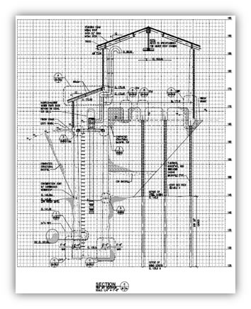 Lyle Falls fishway fish lift design drawing
